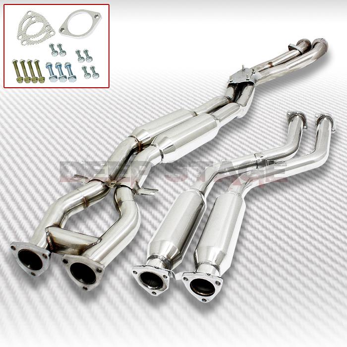 Stainless cat back exhaust middle section mid down-pipe 99-06 bmw e46 3 series