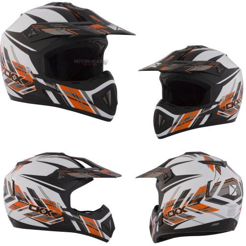 Mx helmet ckx tx 529 highland orange/black/white xlarge adult motocross