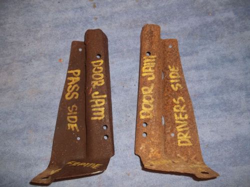 Early corvette door jam body supports