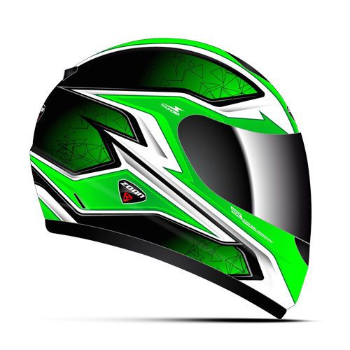 Zoan thunder youth m/c helmet -  green - large