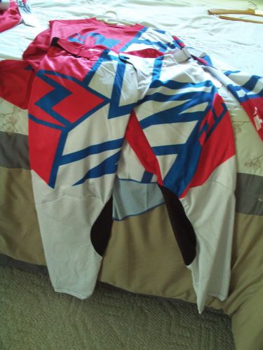 One industries atom lite xl jersey &amp; 36 pants - wh/bl/red - new w/tags - nr