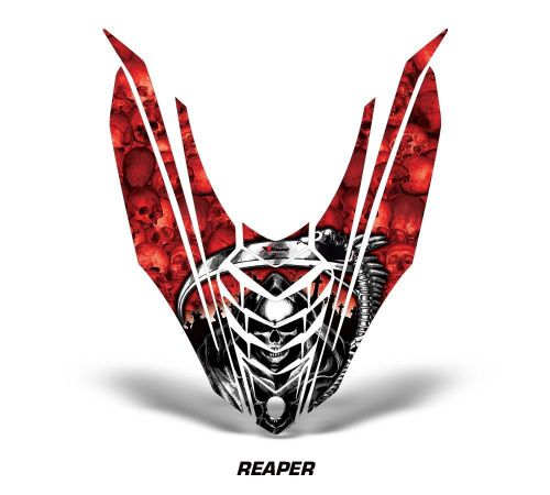 Yamaha viper sr/srt sled sticker decal hood graphic kit 2013-2014 reaper - red