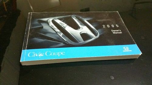 Owner&#039;s manual set for 2005 honda civic coupe oem