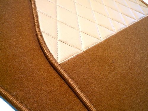 Premium dark tan velours mat set for mercedes ponton w105 219 1956-1959