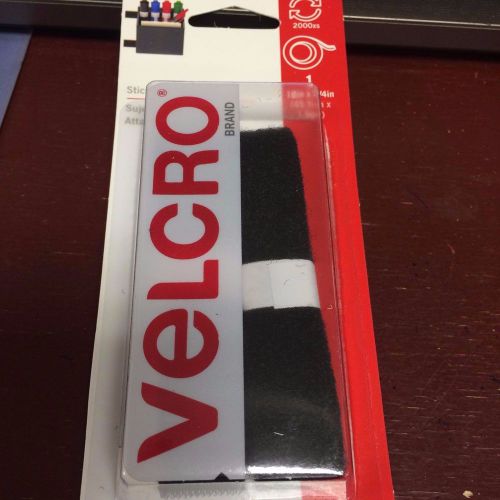 Velcro, sticky back, black, 18&#034; x 3/4&#034;, easy to use, for smooth surfaces