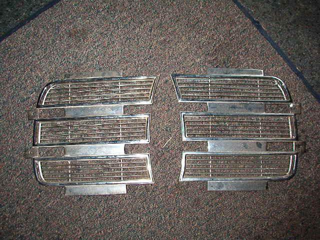 1969 camaro rally sport chrome inserts for hideaway headlight doors oem nice