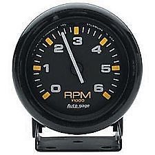 Auto gage mini tachometer 2306 0-6,000 2 3/4" dia black face