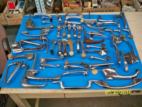 51 vintage door,trunk, window crank handles-lot buy 1930's1940's-1950's-60's