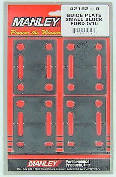 42152-8 manley steel guide plates ford 289 302 351w fits 5/16 pushrods