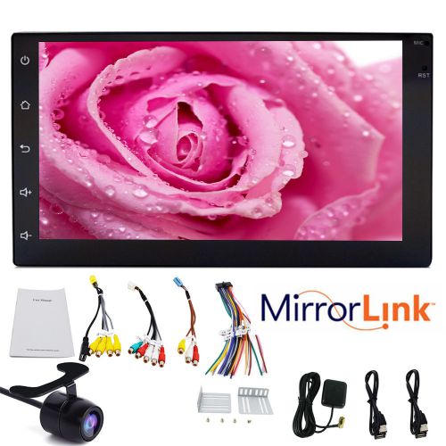 Android 7&#034; hd double 2din indash car stereo gps wifi sat nav radio player+camera