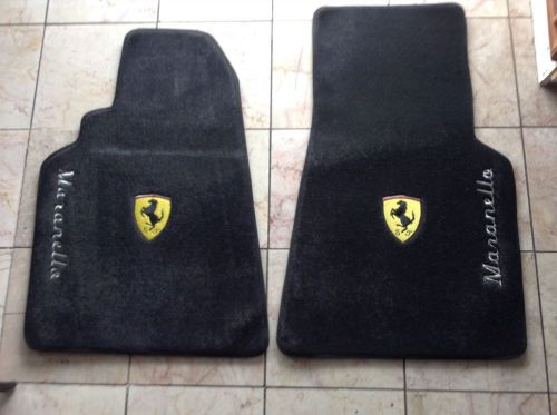 Ferrari 550 with shields &amp; bright silver maranello lettering  floor mats  2 pcs