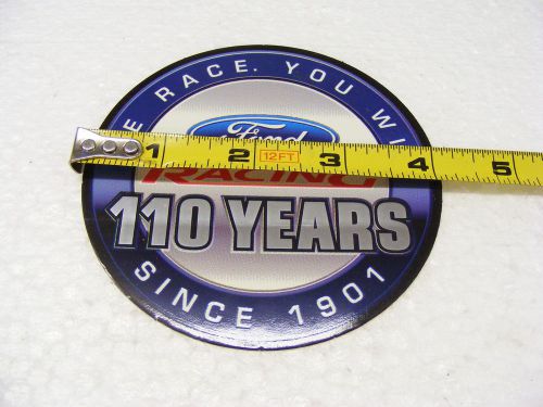 Ford racing 110 years of racing and winning new decal sticker