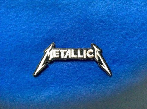 Metallica iron on embroidery patch 3.5 x 1.5 heavy metal rock n roll music