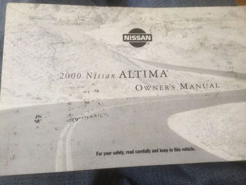 2000 nissan altima owners manual used.