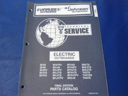 1996 evinrude johnson parts catalog , electric outboards  models