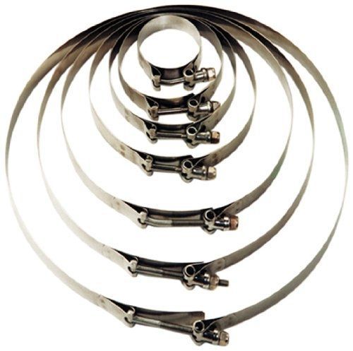 Trident marine 720-18000 stainless steel t-bolt hose clamps, 3/4", range 18.30"