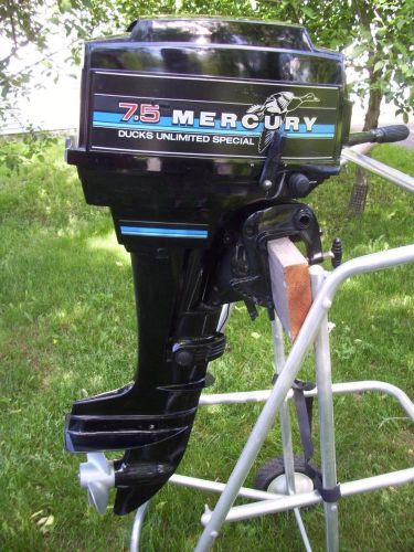 Vtg 7.5 hp mercury ducks unlimited special outboard motor