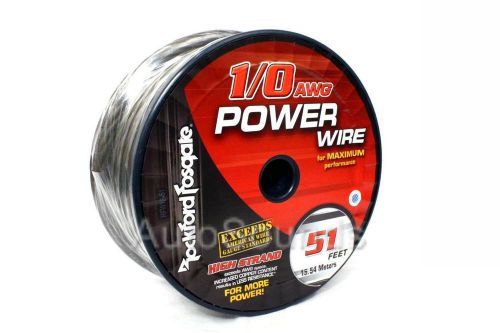 Rockford fosgate rfw1r-51 frosted red 51 foot spool 1/0 gauge awg power wire