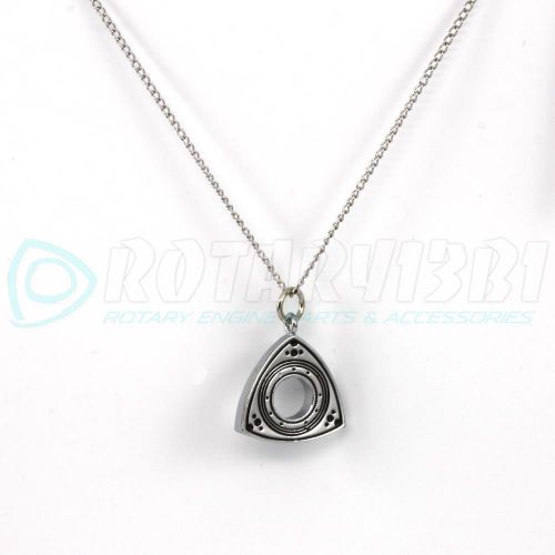 Rotor pendant necklace -nickel -charm mazda rx7 rx8 wankel 12a 13b