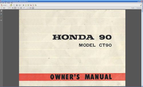 Honda 1970 ct90 k2 owners manual pdf trail 90 owner's maintenance trail 90