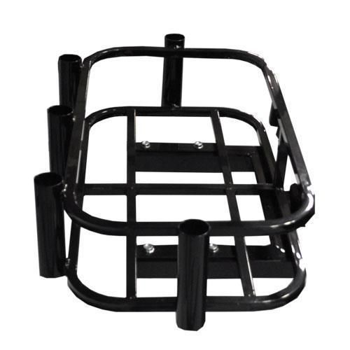 Hitch mount cooler/rod holder rack for golf carts