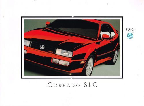 Big 1992 volkswagen vw corrado slc brochure / catalog with color chart...scarce!