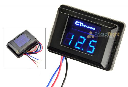 Ct sounds digital voltage meter neon blue led volt gauge car truck audio amp