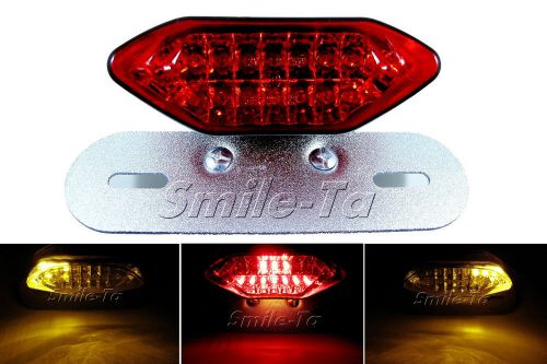 Red motorcycle led tail light w/ turn signals for bmw streetfighter cafe racer