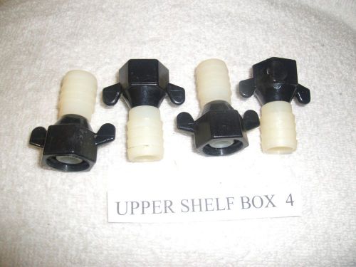 Lot ( 4 ) shurflow  water pump fittings 1/2&#034; fpt x 3/4&#034; barb