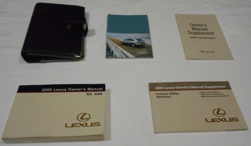 2005 lexus rx 330 owner manual 4/pc.set + valet &amp; black lexus factory case