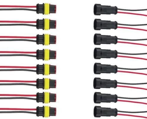 10kit 2 pin way car waterproof electrical cable connector plug with wire awo