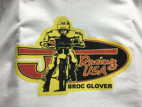 Vintage mx t-shirt broc glover 2xl kawasaki,suzuki,yamaha,honda,jt racing,oakley