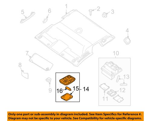 Suzuki oem 09-12 equator interior-overhead lamp 3621082z11