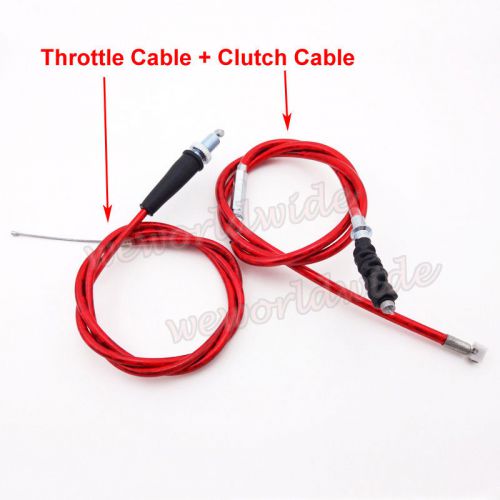 Red throttle clutch cable for xr50 crf50 chinese pit dirt motor bike motorcycle