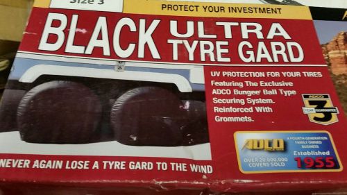 Adco products rv tyre gard tire covers 27&#034;-29&#034; black 3973
