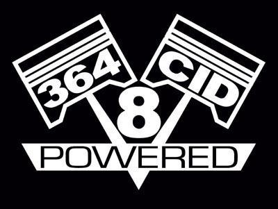 2 v8 364 cid engine piston decal set sticker emblems 6.0 liter decals