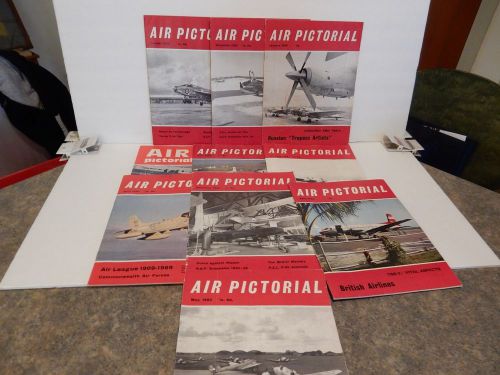 Lot of  10 air pictorial: journal of the air league magazines 1962-3-4-5 1969 72
