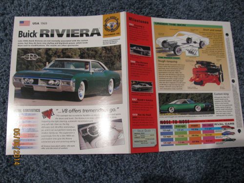 ★★ 1969 buick riviera - collector brochure specs info ★★