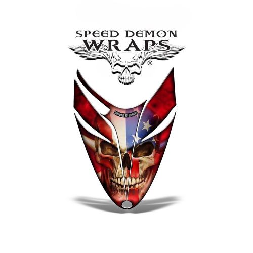 Polaris dragon 'patriot' skull snowmobile hood graphics wrap kit 2008-11 sdw-psh