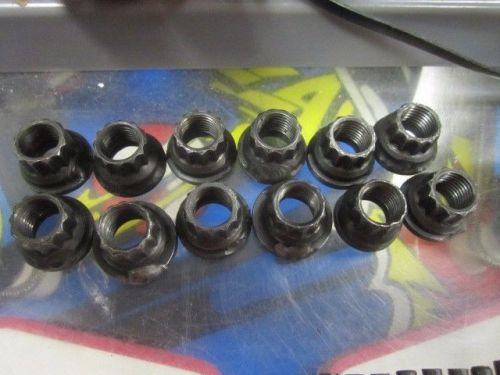12 custom flanged 7/16" fine thread nuts w/hardened washers 426 hemi inside head