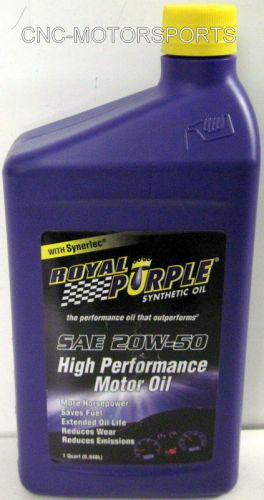 01520 royal purple 5w20 synthetic engine motor oil, 1 quart