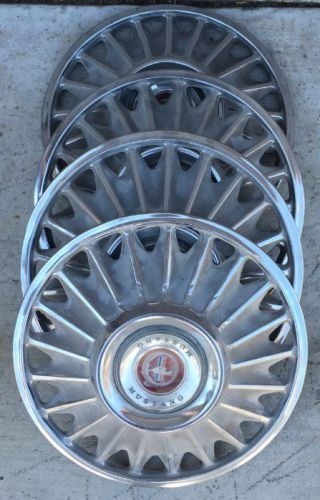 *original* 1967 ford mustang hub caps covers - antique vintage classic stainless