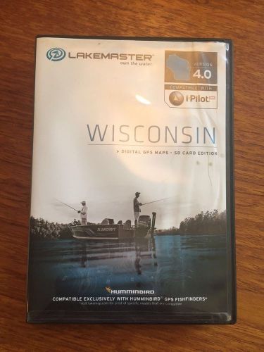 Humminbird lakemaster 600025-1 wisconsin boat dvd pc fishing gps map card