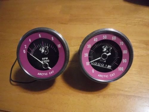 Vintage arctic cat speedometer nos and tachometer early1970&#039;s ext king kat mod