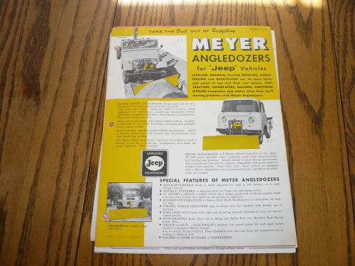Jeep meyers angledozers&amp; wikomi pages for jeep vehicles &amp; equipment price list