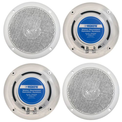 Magnadyne wr45w 5&#034; waterproof marine hot tub intergrated plastic grill - 2 pair