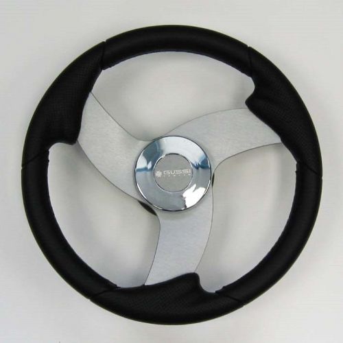 Buy New Gussi M530 Boat Steering Wheel Black Urethane Rim & Brushed