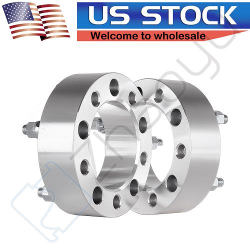 2x 2&#034; 5x5.5 to 5x5.5 |  wheel spacers | 5lug| 1/2&#034; studs for ford e150 f150 f100