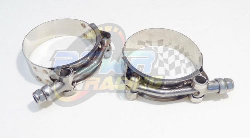 Pswr 2 x 2.25", 49mm-57mm, 1.93"-2.24" ss 304 t-bolt clamps turbo silicone hose