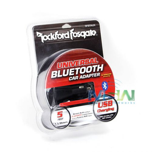 Rockford fosgate rfbtaux universal aux to bluetooth stream car adapter rf-bt-aux